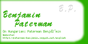 benjamin paterman business card